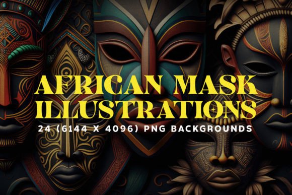 24 Tribal African Mask Illustrations: A Visual Journey