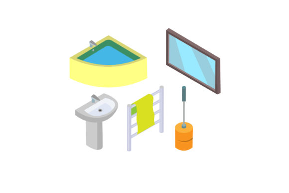 Bathroom Illustrations Vectors Set: Design Assets for Modern Brands