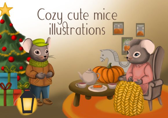 Bring Stories to Life with Cozy Cute Mice Illustrations