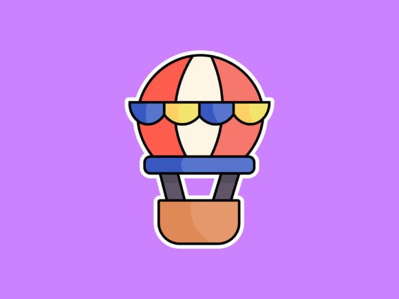 Carnival Air Balloons Illustrations: Vibrant Design Assets