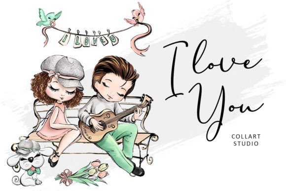 Charming Valentine Illustrations: Original Hand-Drawn Art for Your Projects