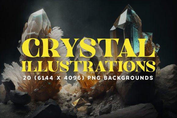 Elevate Your Projects with 20 Crystal & Quarts Illustrations 6K