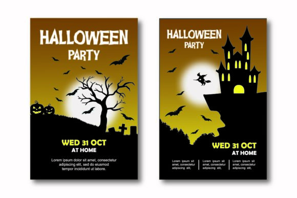 Halloween Flyer Template Illustrations: Your Design Toolkit