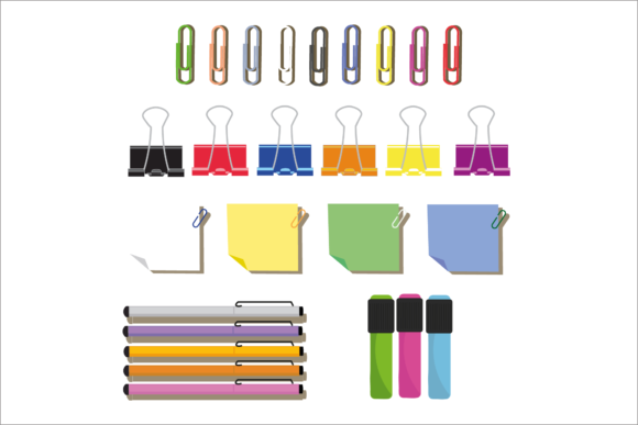 Stationary Set Illustrations Vector: Your Design Toolkit