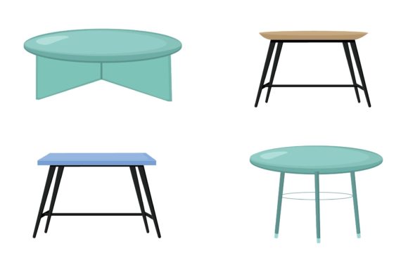 Styling Your Space: The Versatile Patio Table Set Vector Illustrations