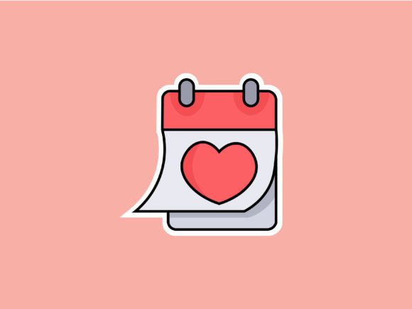 Valentine Calendar Illustrations: A Versatile Design Asset